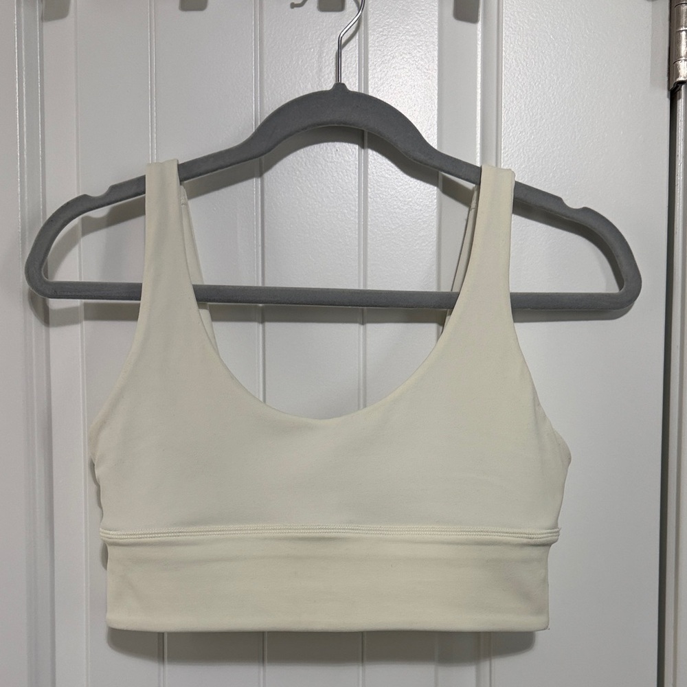 lululemon athletica Ivory Cream Scoop Neck Sports Bra